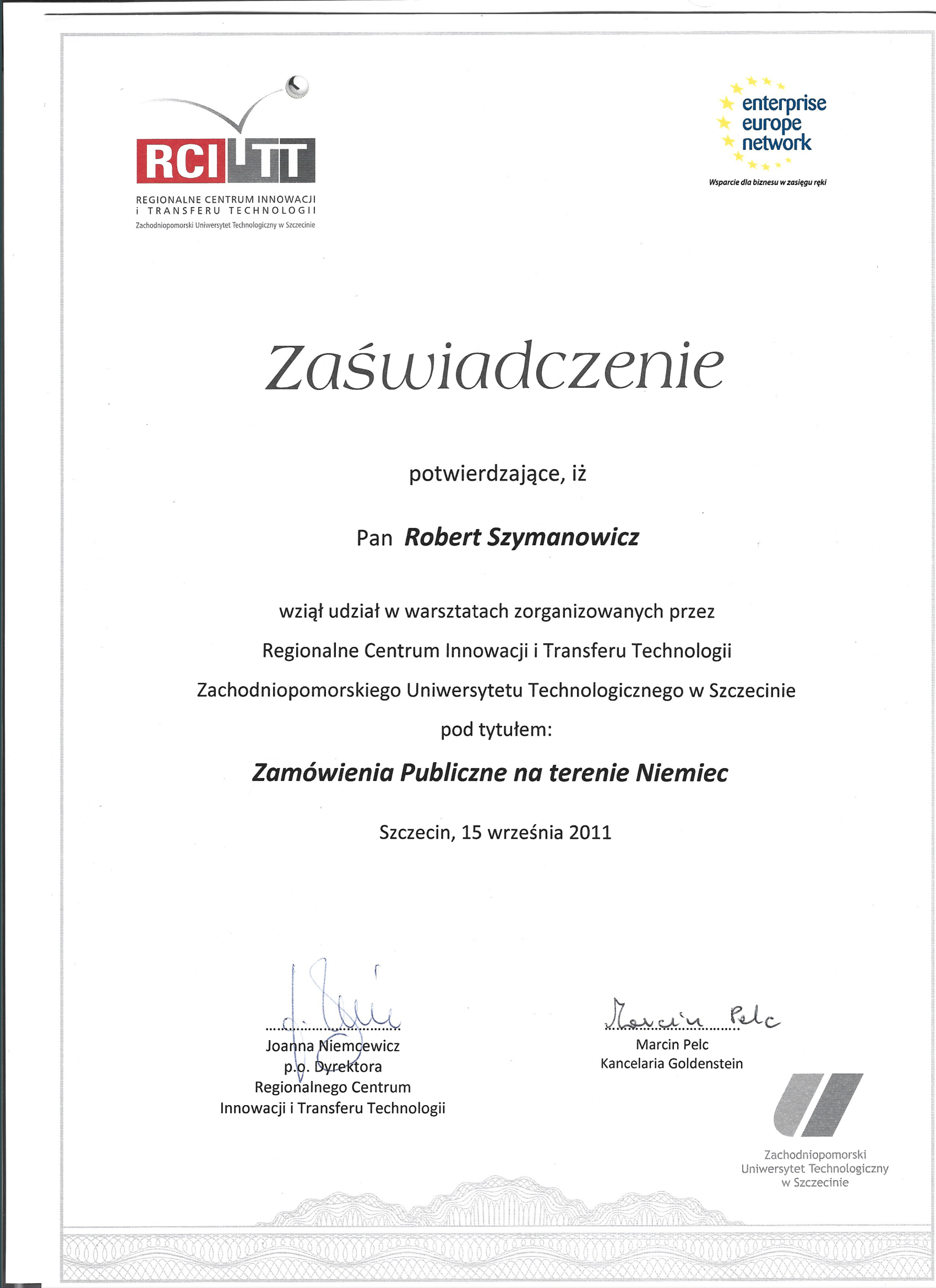 GM PLAST certificate