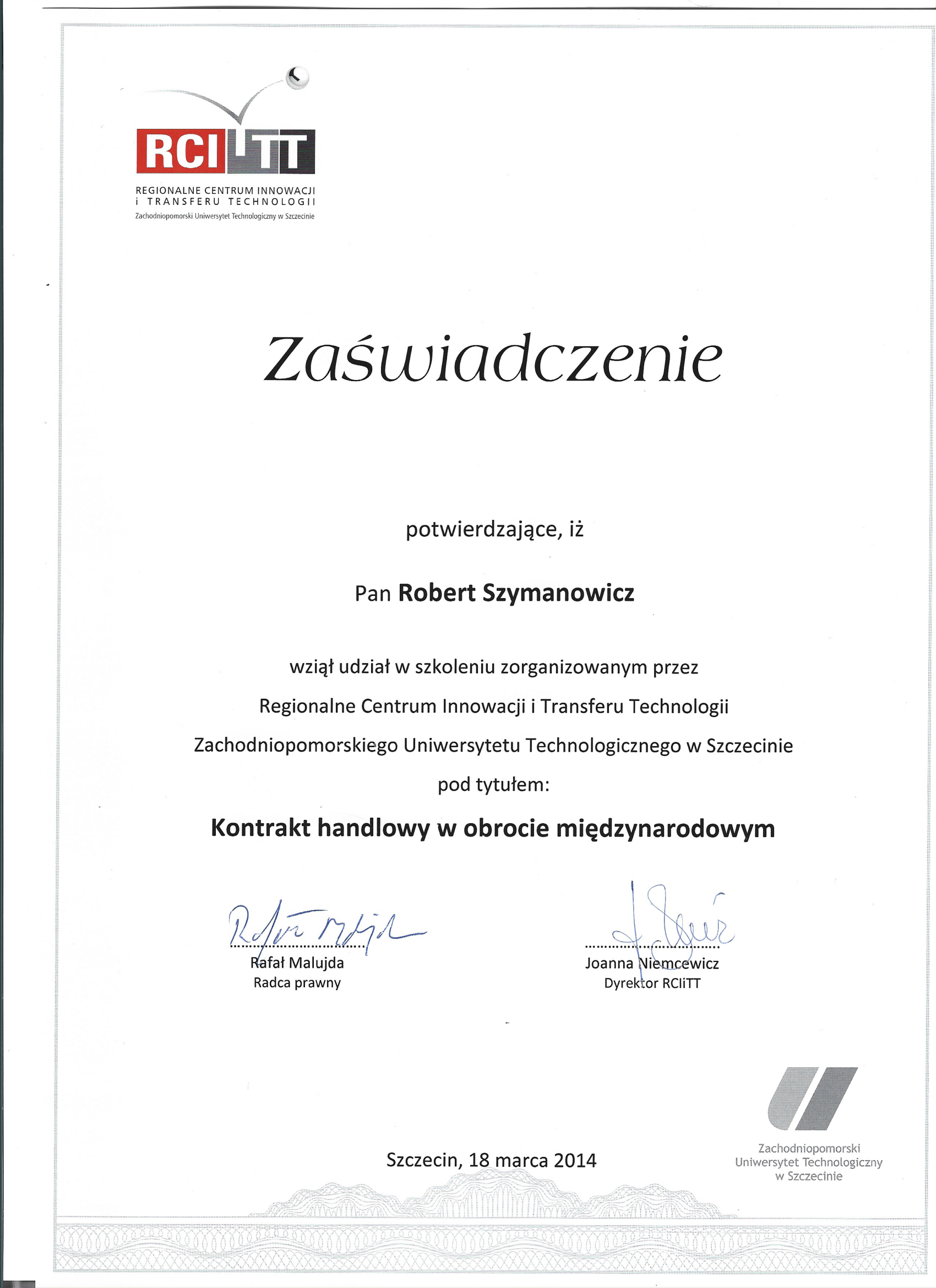 Certificat GM PLAST