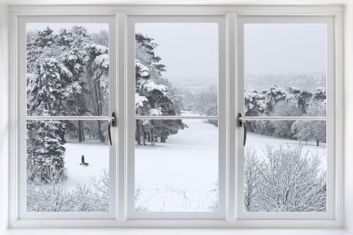 Winter und Fenster